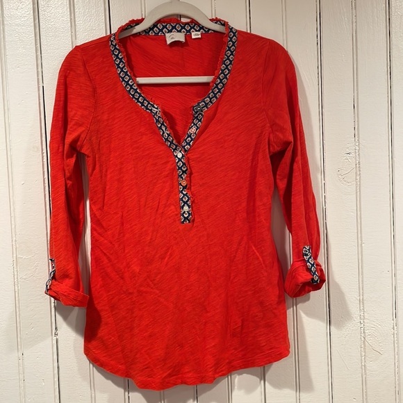 Anthropologie Tops - Anthropologie 9-H15 STCL Orange Blouse Size Small